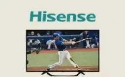 Hisense Android TV showing a live game