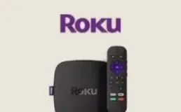 Roku streaming box with its remote