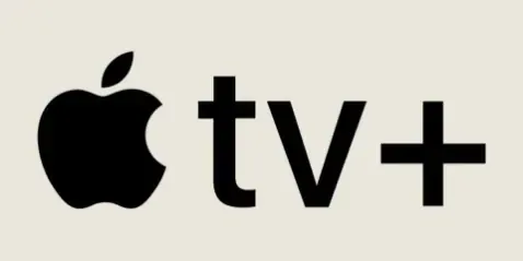 Apple TV+ logo on a pale tile