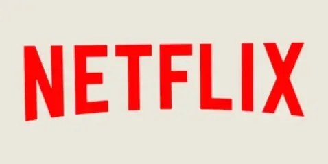 Netflix logo on a pale tile